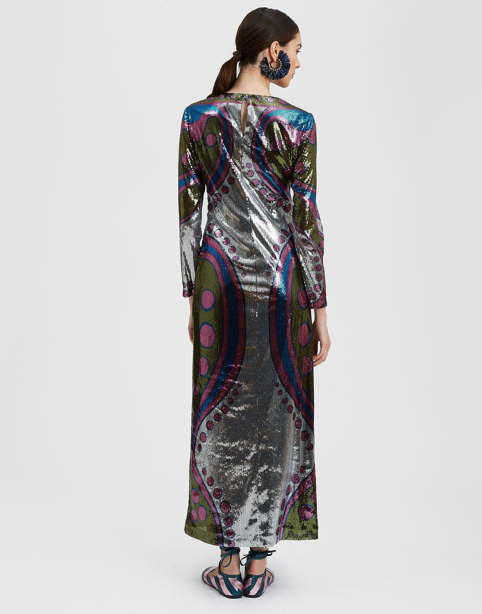 La DoubleJ Supreme Swing Dress Spritz Plac&eacute;e Silver DRE0445PAI004SPR04GY04