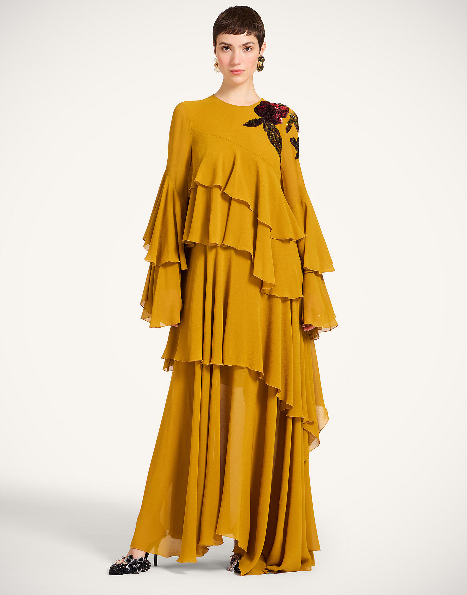 La DoubleJ Naiad Dress Solid Dark Yellow DRE1012SIL025SOLIDYE03