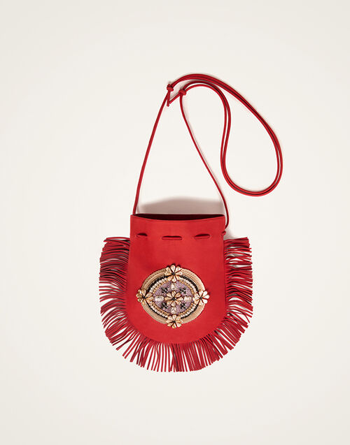 La DoubleJ Big Power Pouch Solid Red BAG0088LEA016SOLIDRE01