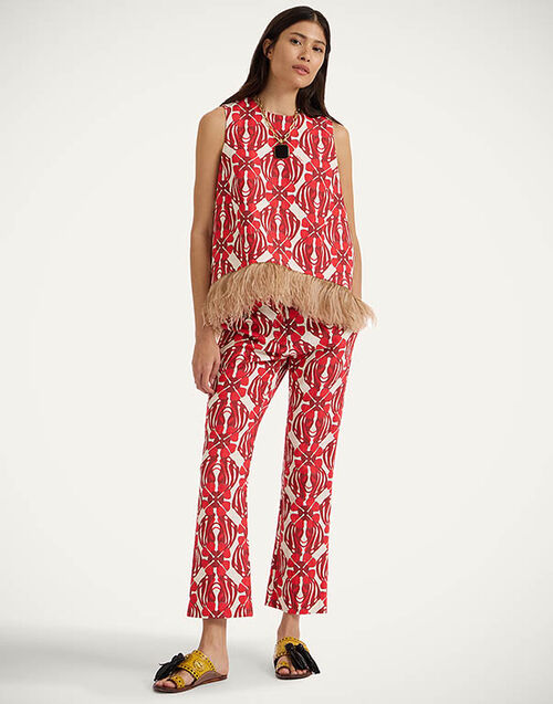 La DoubleJ 24/7 Pants Clover Red TRO0069COT005CLO05RE01