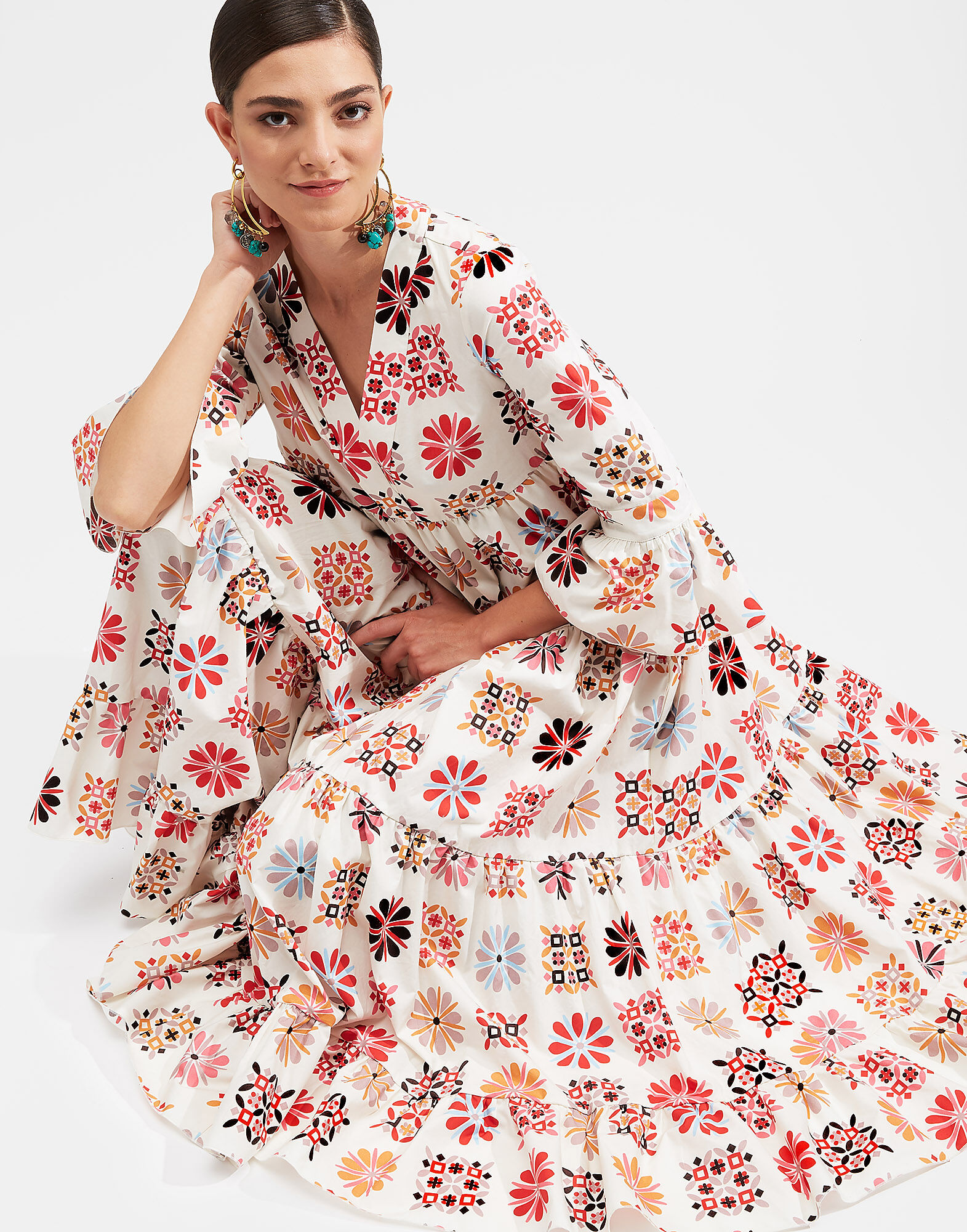 LaDoubleJ Jennifer Jane Dress Vetrata Bianco DRE0114COT001VET0002