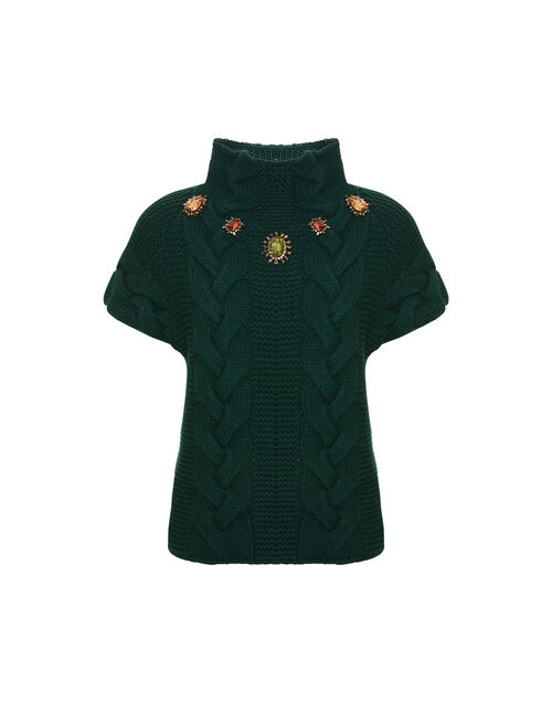 La DoubleJ Portrait Top Solid Green PUL0204KNI120VA271GR02