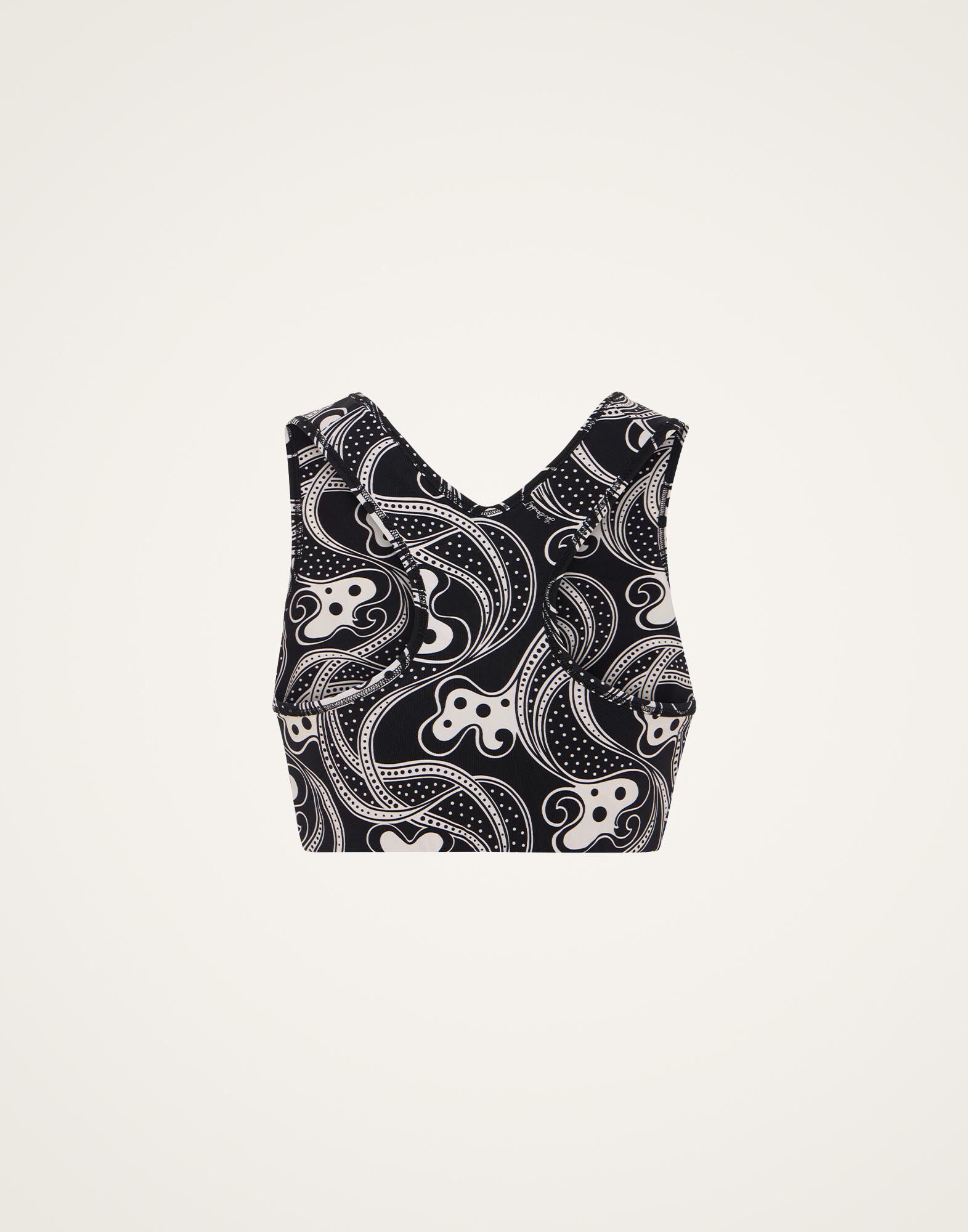 La DoubleJ Magica Bra Aperol Black & White TOP0142JER049APE01BL03