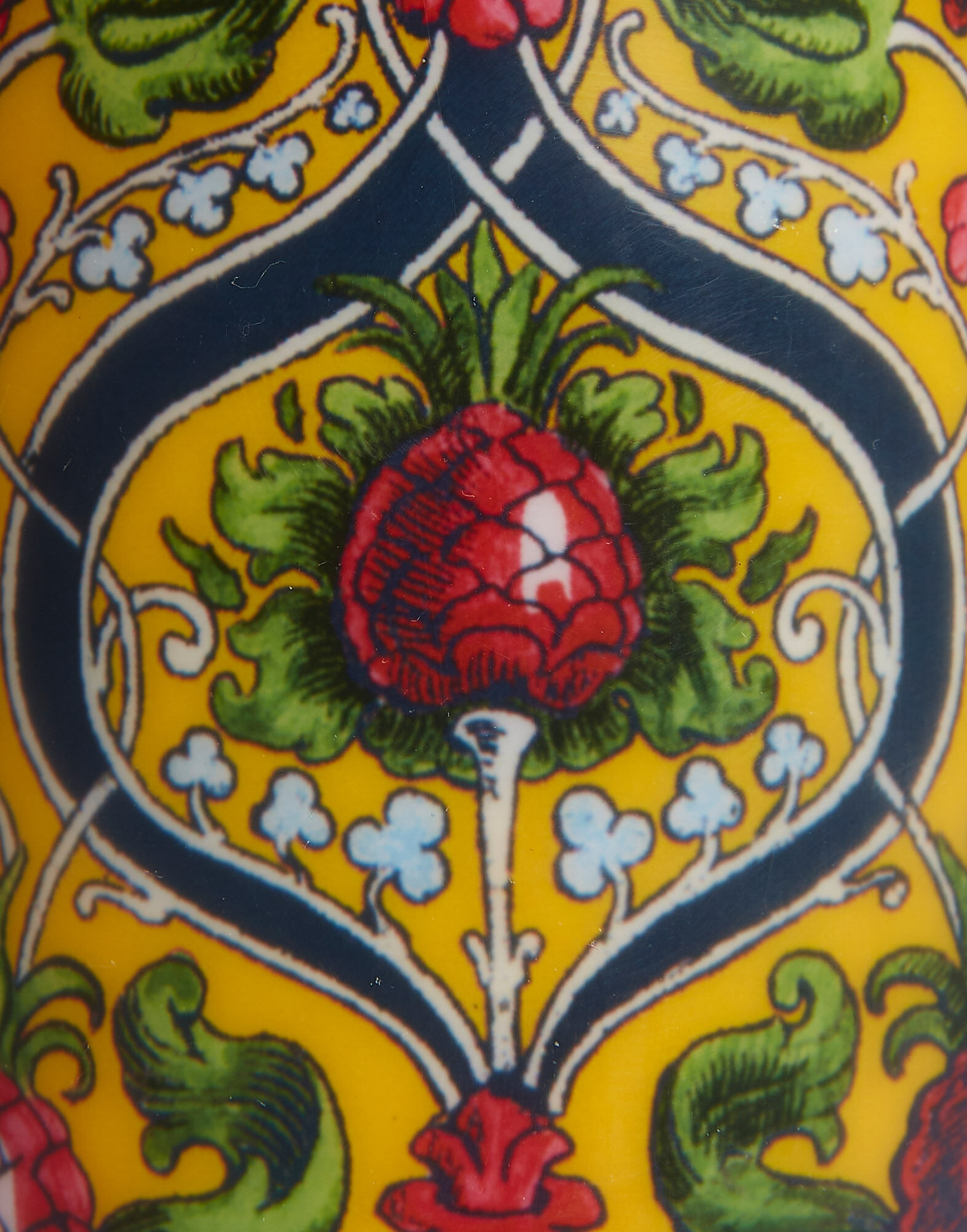 La DoubleJ Printed Pillar Candle Ananas Yellow CAN0011WAX001ANA01YE02