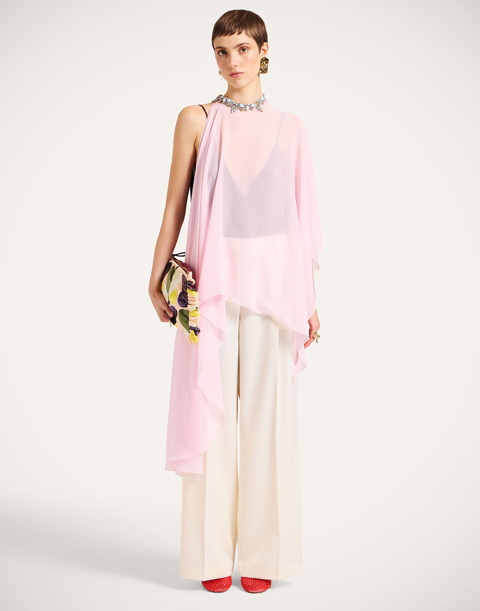 La DoubleJ Maria Cape Solid Pink SCA0091SIL025SOLIDPI01