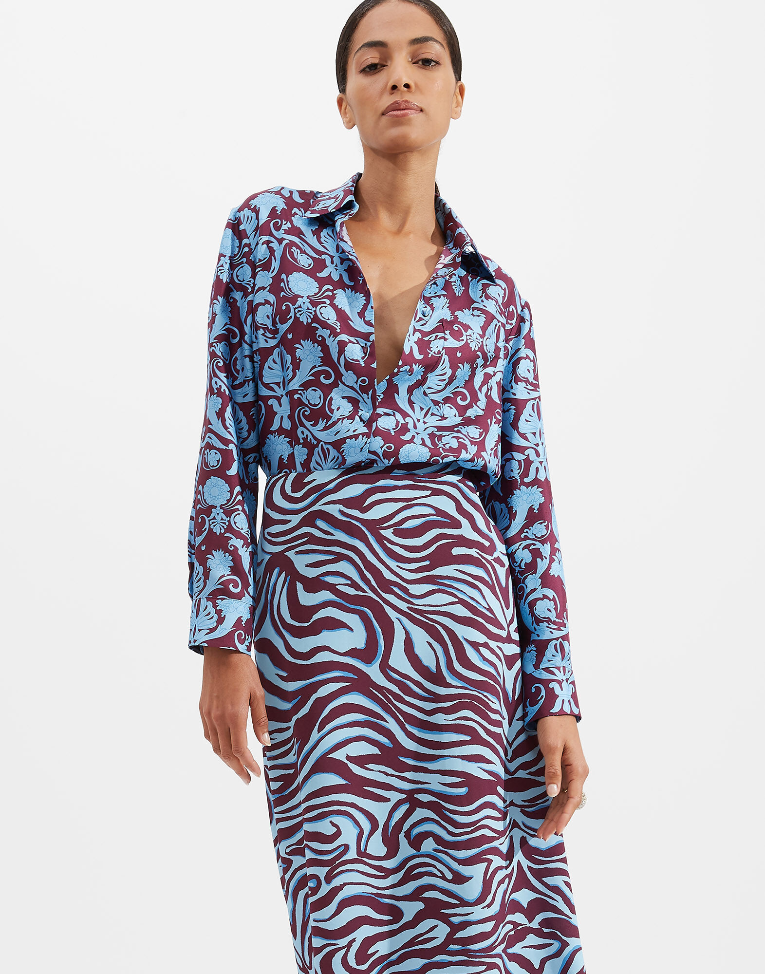 La DoubleJ Boy Shirt Brocade SHI0001SIL001BRO0006