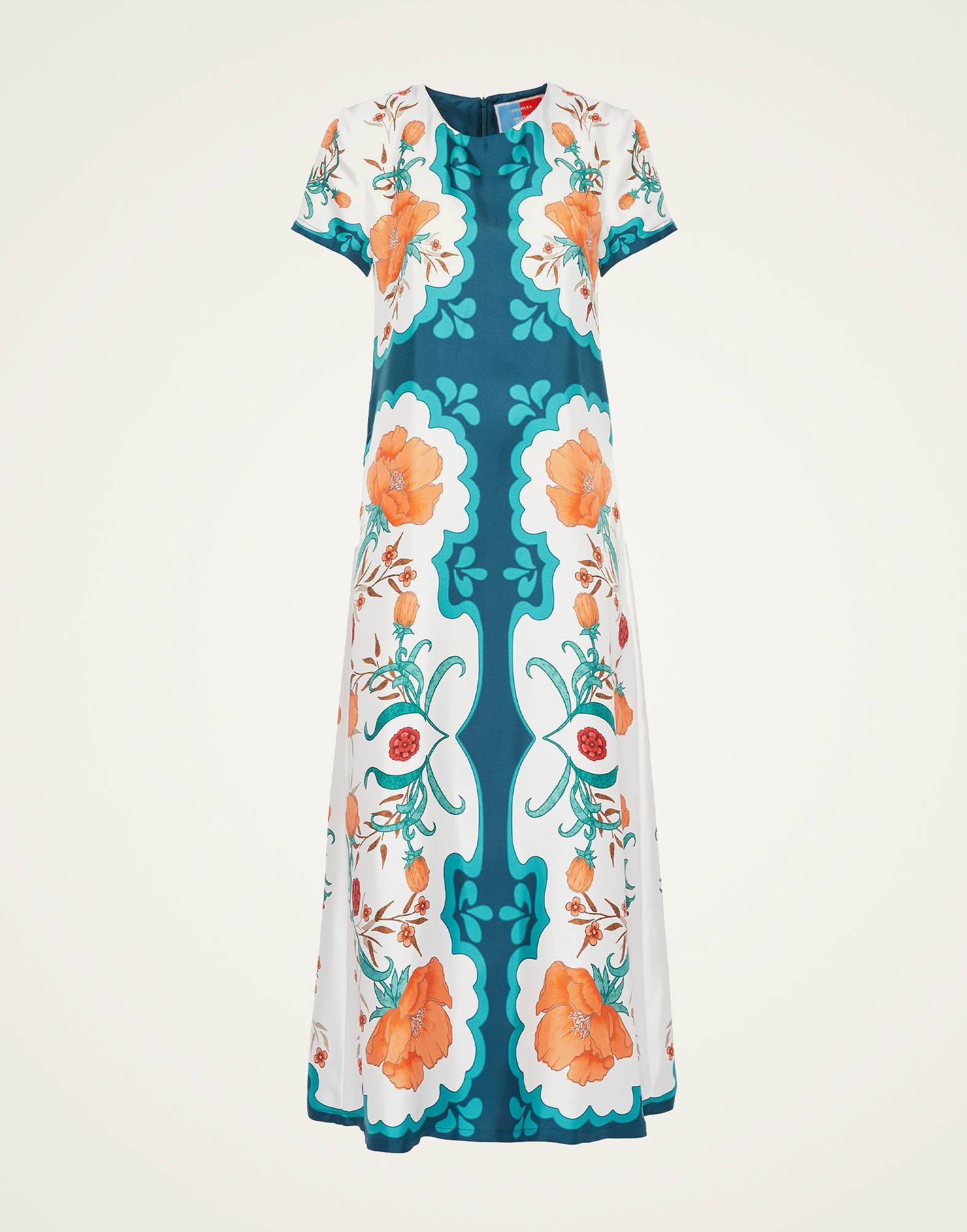 La DoubleJ Swing Dress Morpheus Plac&eacute;e Orange DRE0128SIL001MOR01OR02