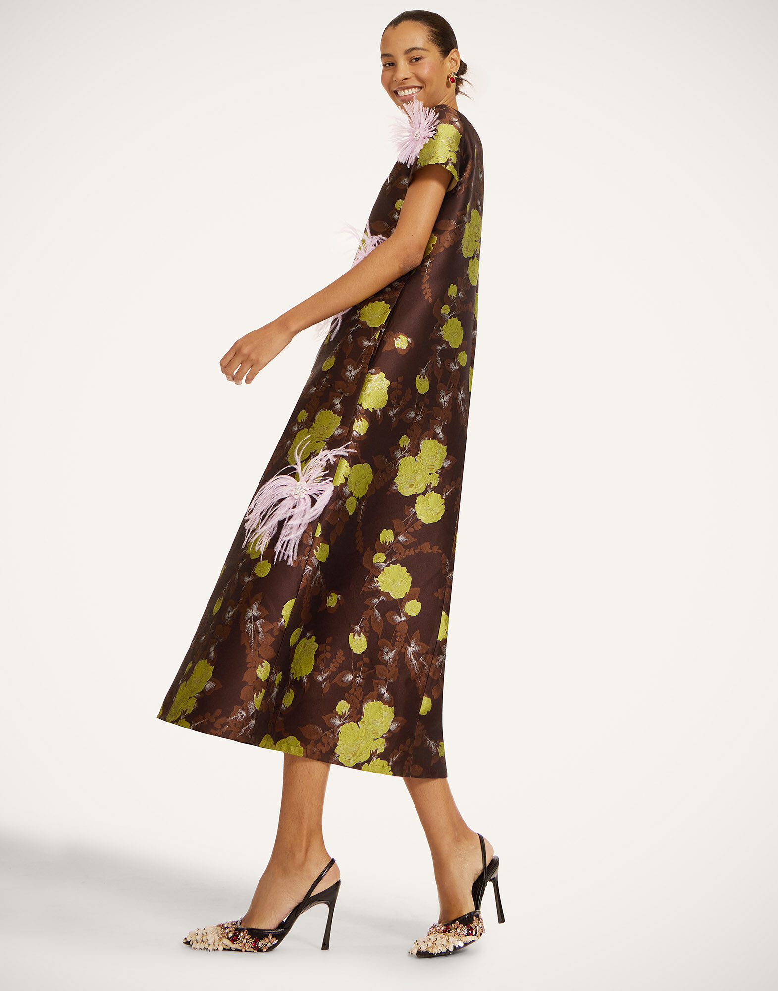 La DoubleJ Super Swing Dress Devon Brown DRE1147JCQ141DEV05BR02