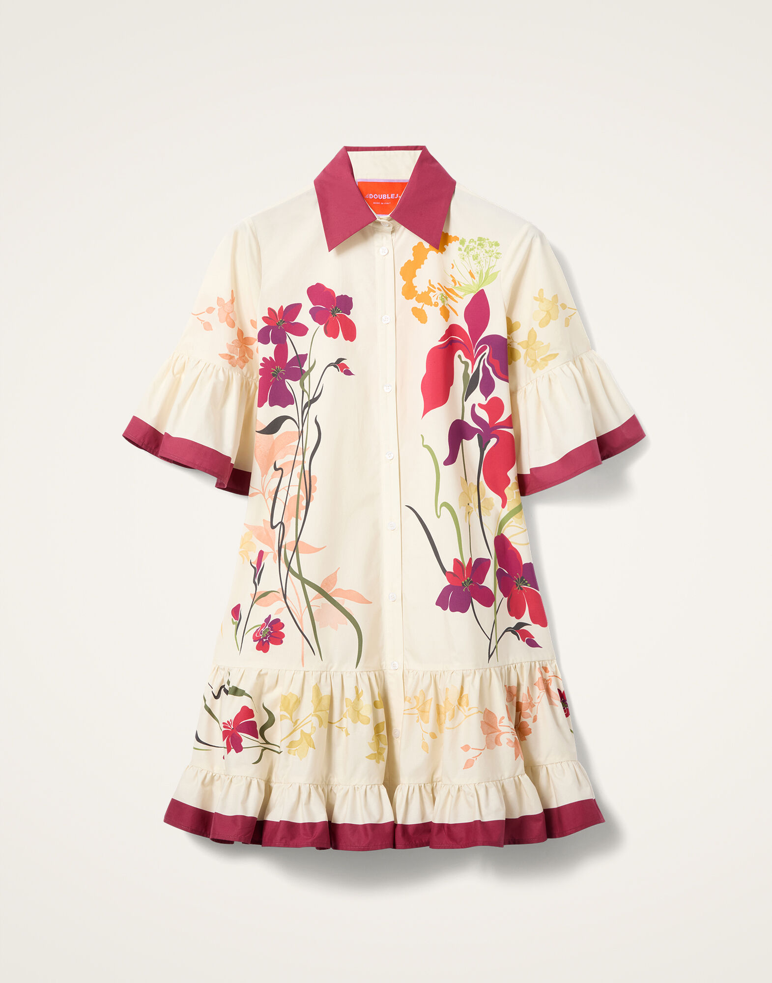 La DoubleJ Choux Dress Corsage Plac&eacute;e Ivory DRE0205COT015CRS01WH04