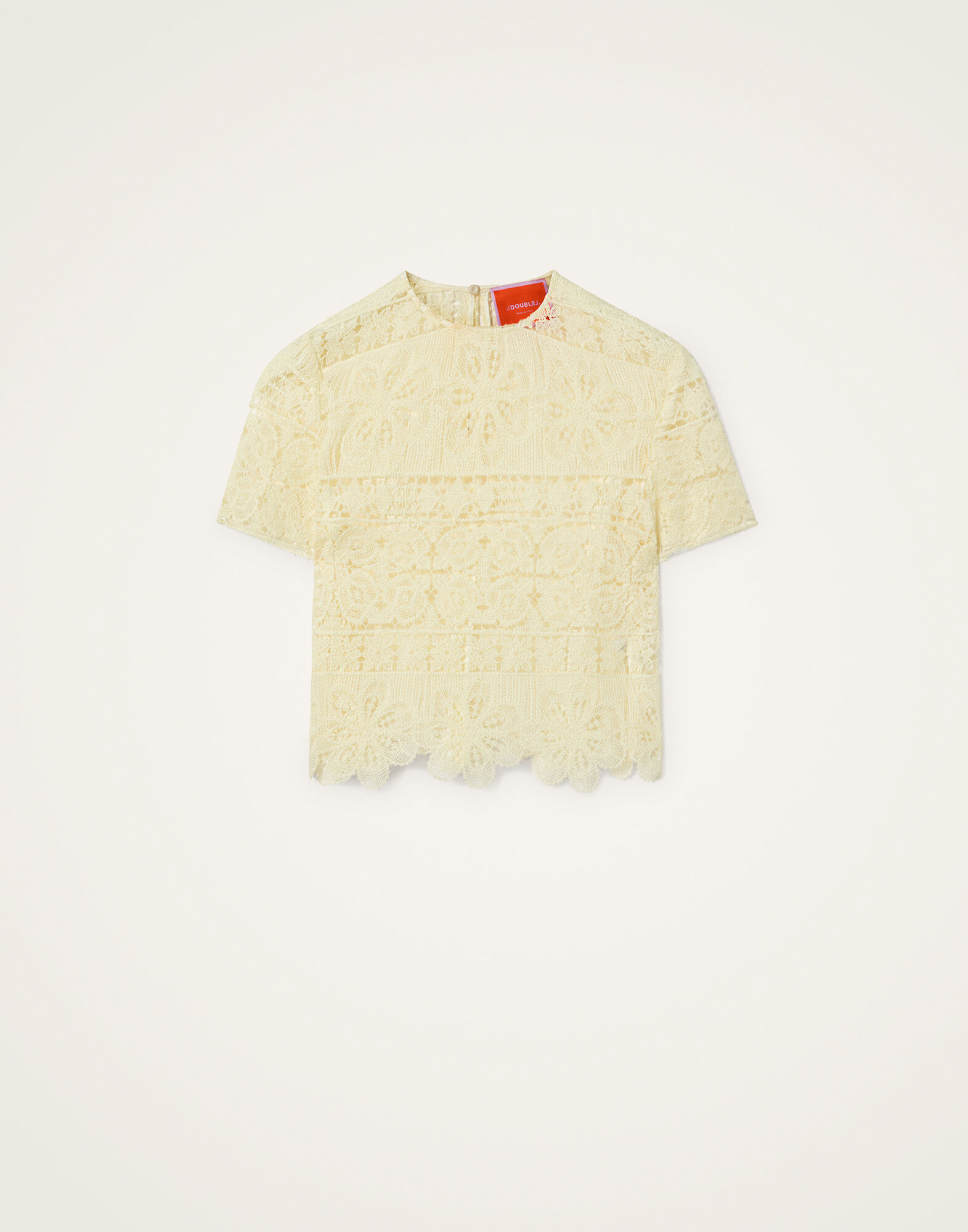 La DoubleJ Aria Tee Caper Light Yellow TOP0125EMB104CEP03YE01