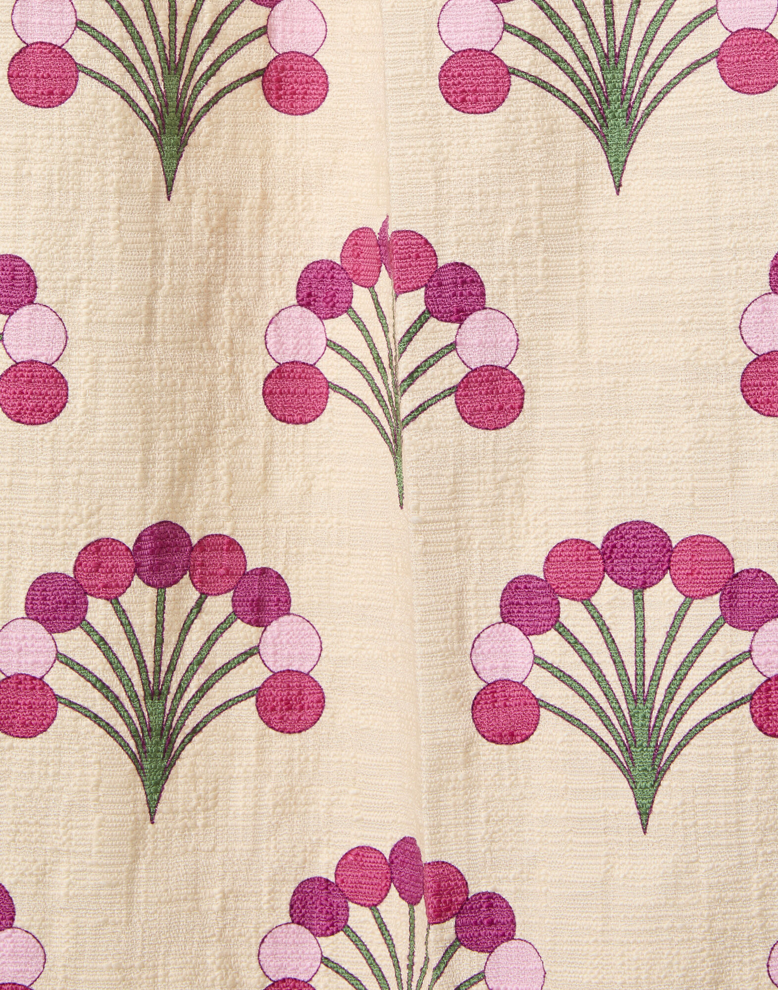 La DoubleJ Loose Pants Florette Ecru TRO0135COT005FLO05BR05