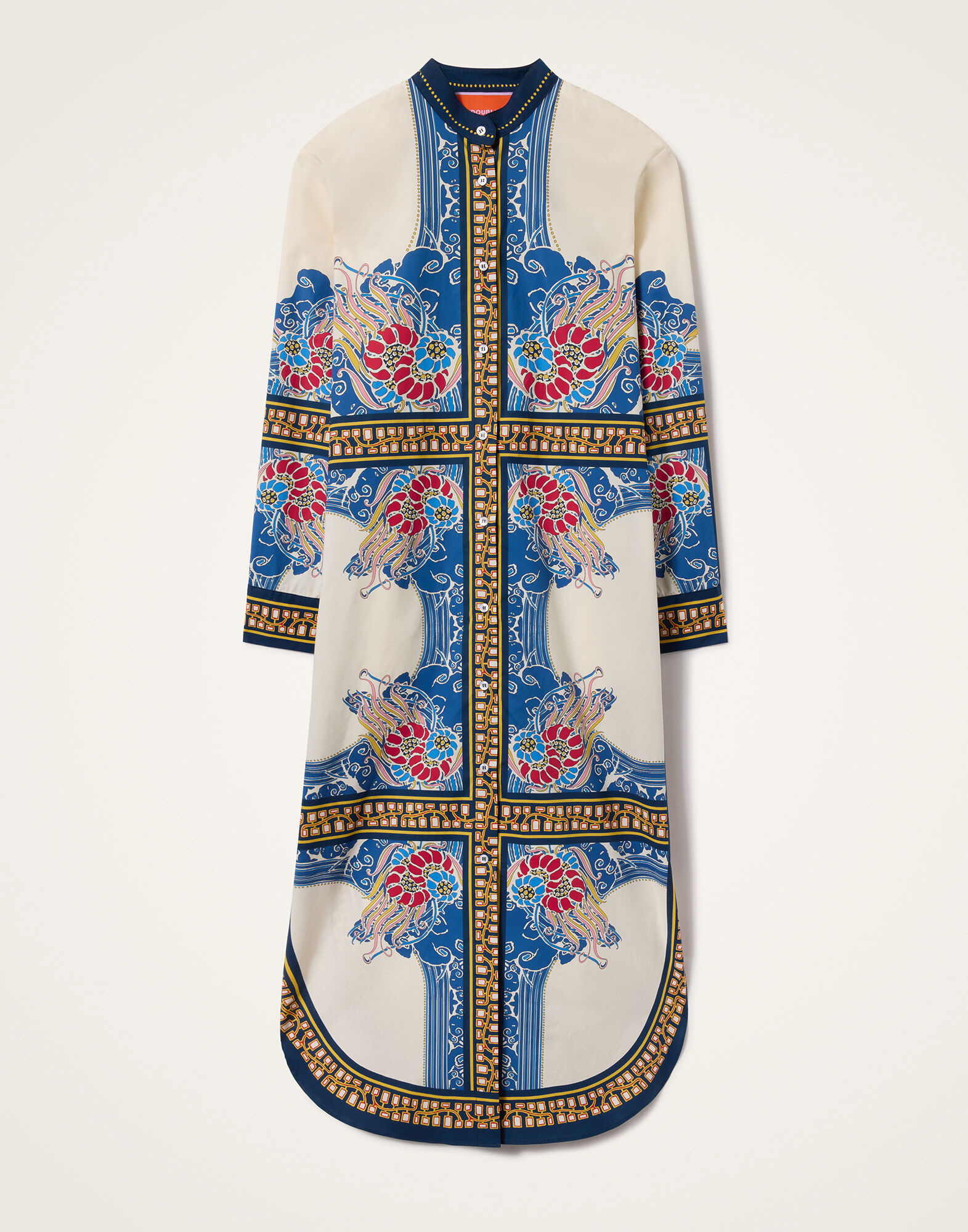 La DoubleJ Sundowner Tunic Lemuria Plac&eacute;e Blue DRE0924COT015LEM02BU03