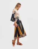 La DoubleJ Sorella Dress Aswan Plac&eacute;e Ivory DRE0179SIL001ASW01WH04