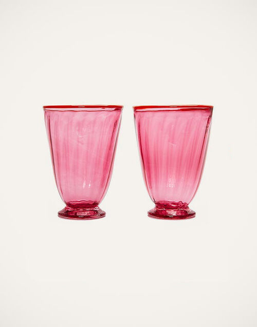 La DoubleJ Rainbow Glass Set of 2 Fuxia GLA0014MUR001FUC0001