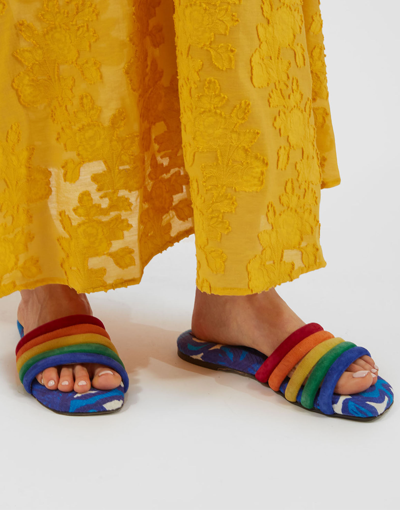 La DoubleJ Tones Slide Anemone SHO0058COT040ANE01BU03