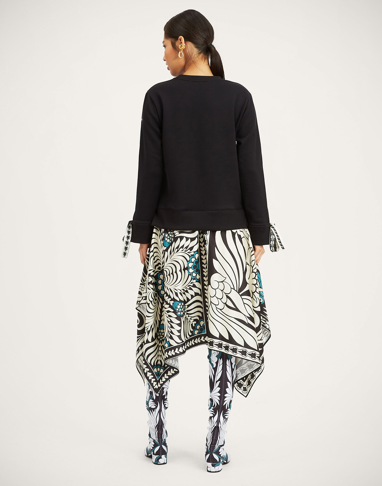 La DoubleJ Arcade Dress Mix Tiles Plac&eacute;e Black DRE0639JER040MIX01BL01