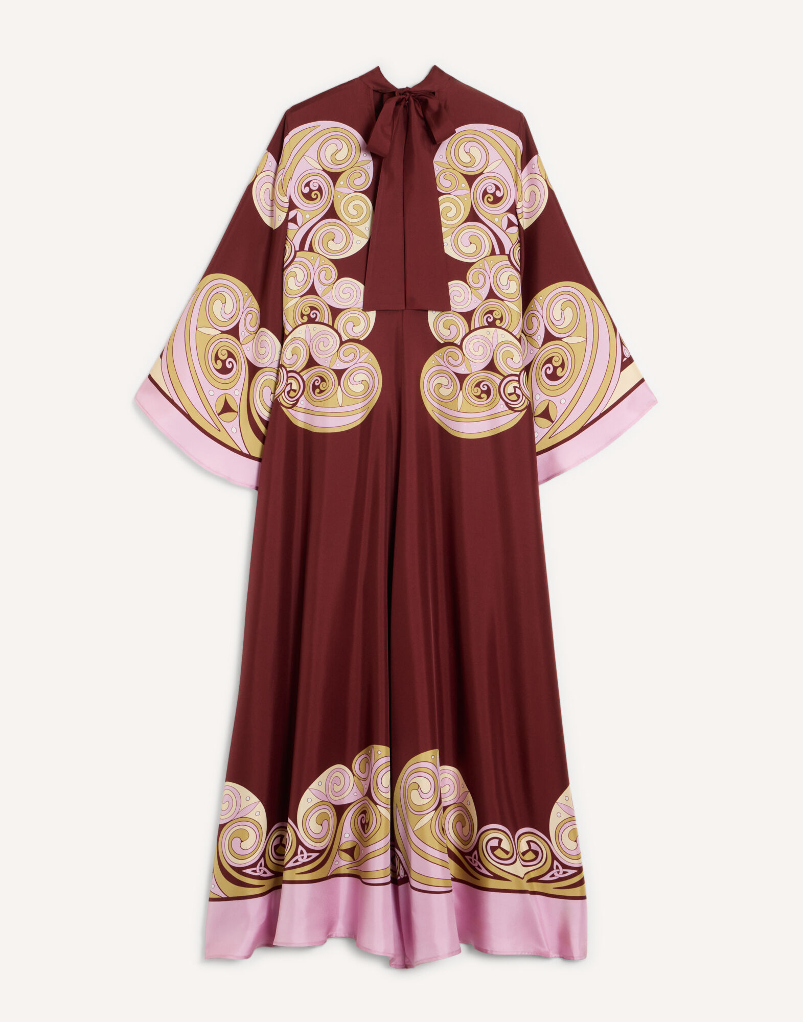La DoubleJ Magnifico Dress Kells Swirl Plac&eacute;e Burgundy DRE0232SIL006KLS01RE07