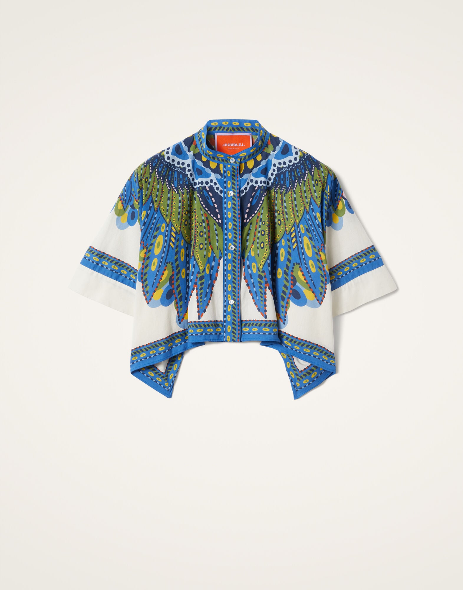 La DoubleJ Mini Foulard Shirt Chakra Plac&eacute;e Multicolor SHI0091COT056CHA05MU01