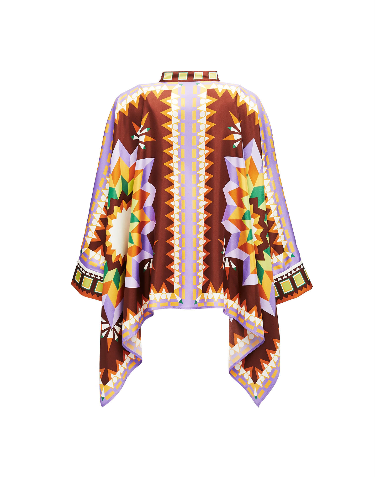 La DoubleJ Foulard Shirt Sunset Moro Plac&eacute;e SHI0059SIL006SUS0002