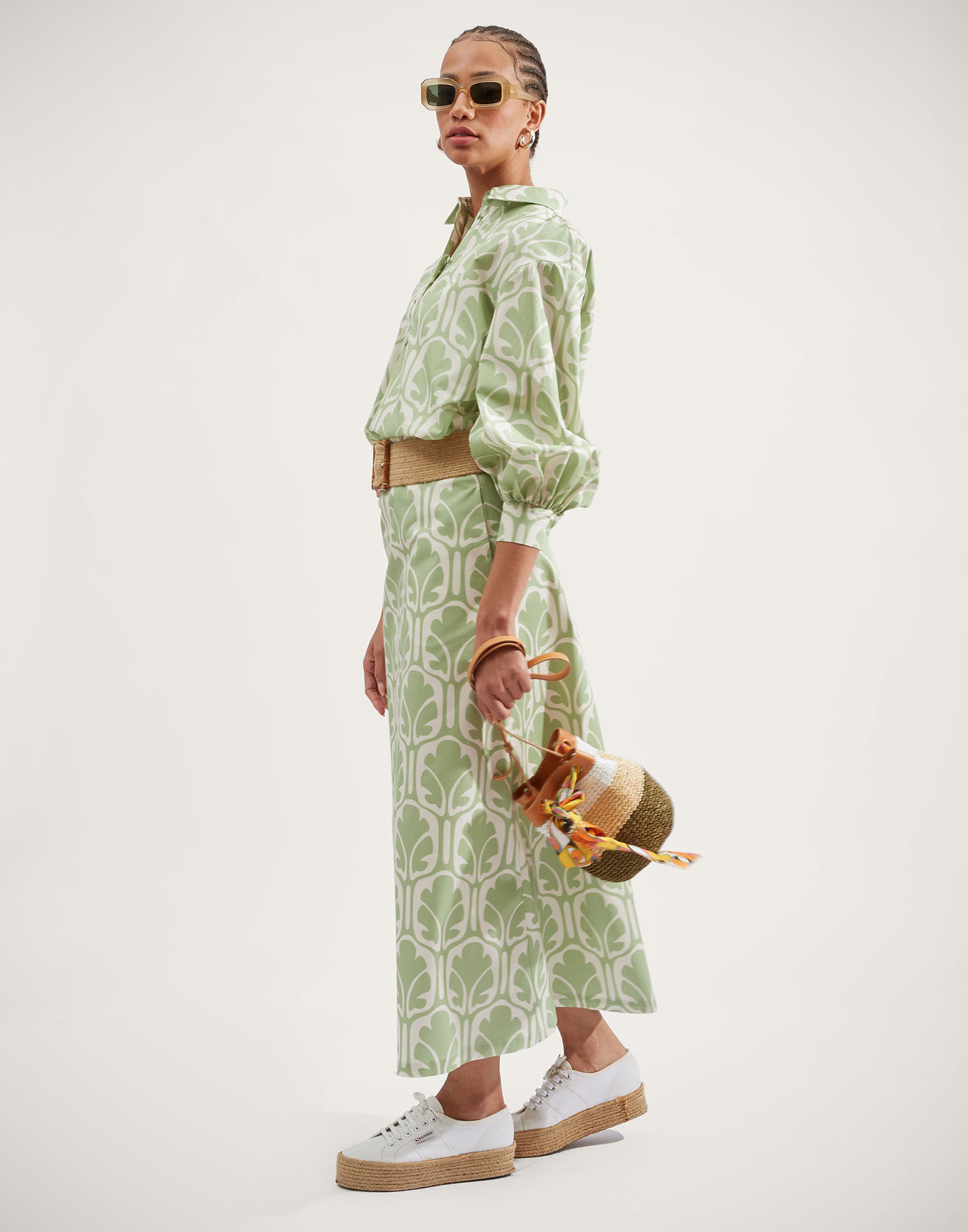 La DoubleJ Poet Shirt Grove SHI0055COT039GRV01GR05