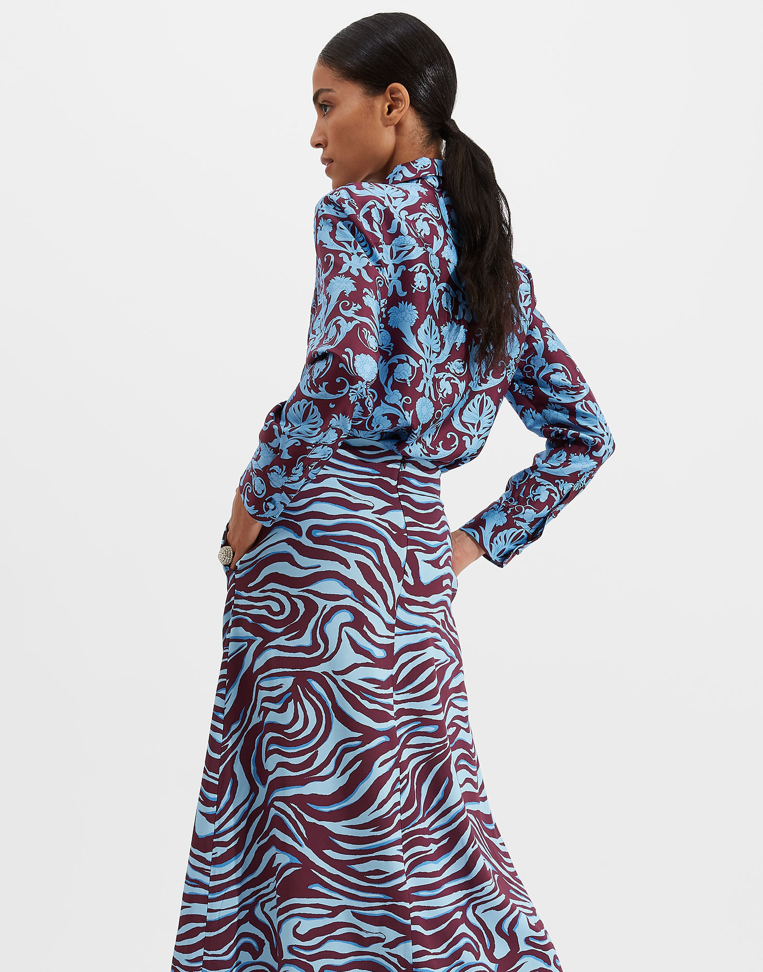 La DoubleJ Boy Shirt Brocade SHI0001SIL001BRO0006