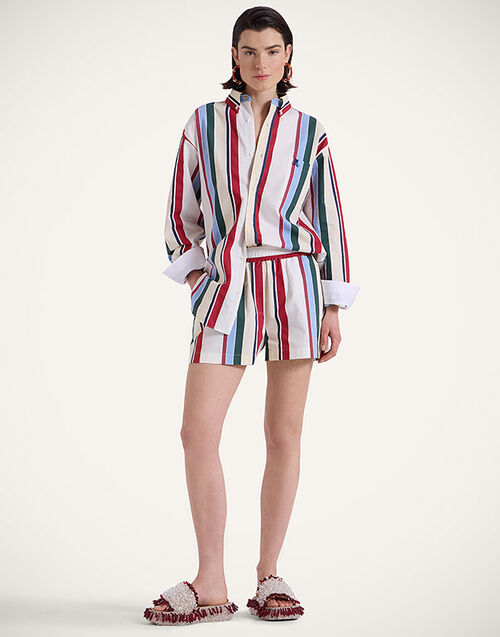 La DoubleJ Pull-Up Shorts Stripes Multicolor TRO0117JCQ106STR05MU01