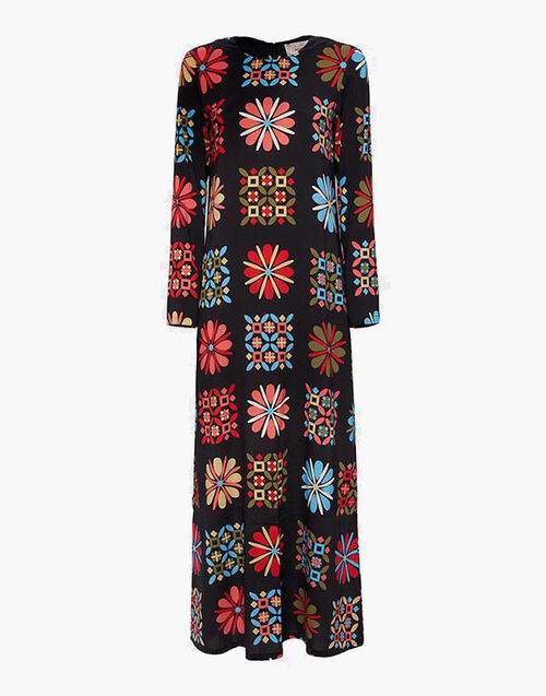 La DoubleJ Long Sleeve Swing Dress Vetrata Grande DRE0184VIS001VET0003