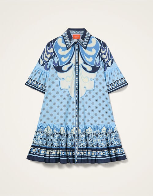 La DoubleJ Choux Dress Cocoon Plac&eacute;e Blue DRE0205COT097COC02BU03