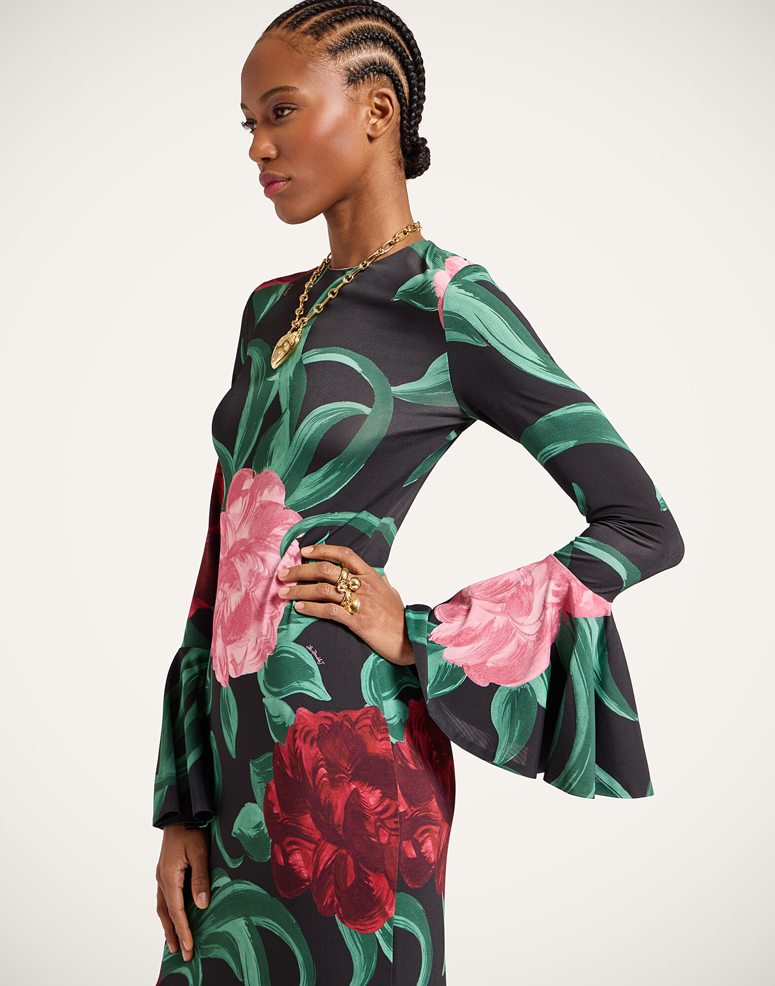 La DoubleJ Alba Dress Peony Black DRE0670JER027PEO05BL01