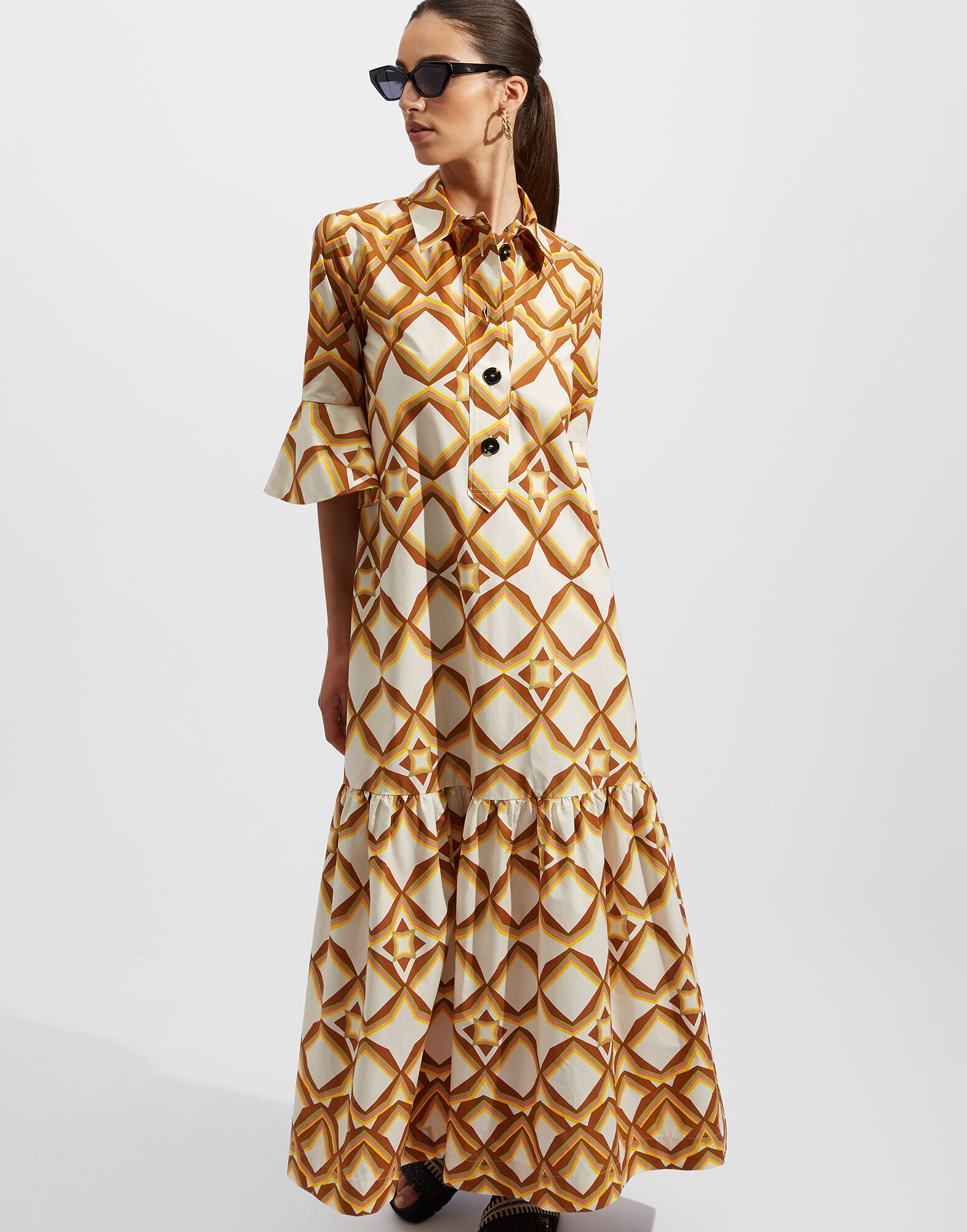 La DoubleJ Artemis Dress Diamonds Giallo DRE0176COT001DIA0002