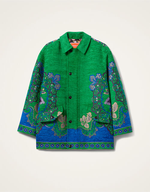 La DoubleJ Truffle Coat Cornucopia Plac&eacute;e Green JAC0178JCQ130CRN02GR02