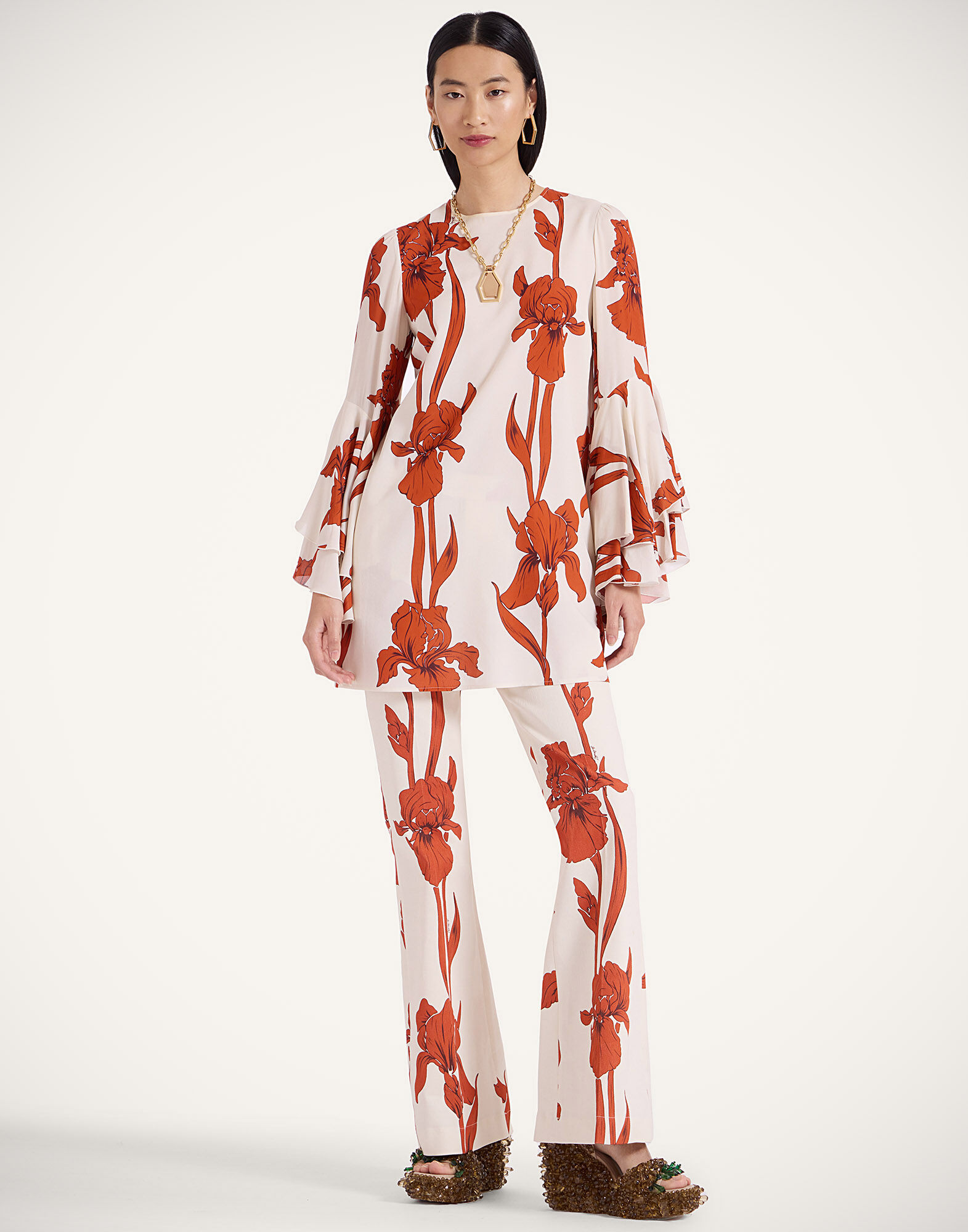 La DoubleJ Friday Dress Iris Dark Orange DRE0852VIS019IRS04OR03