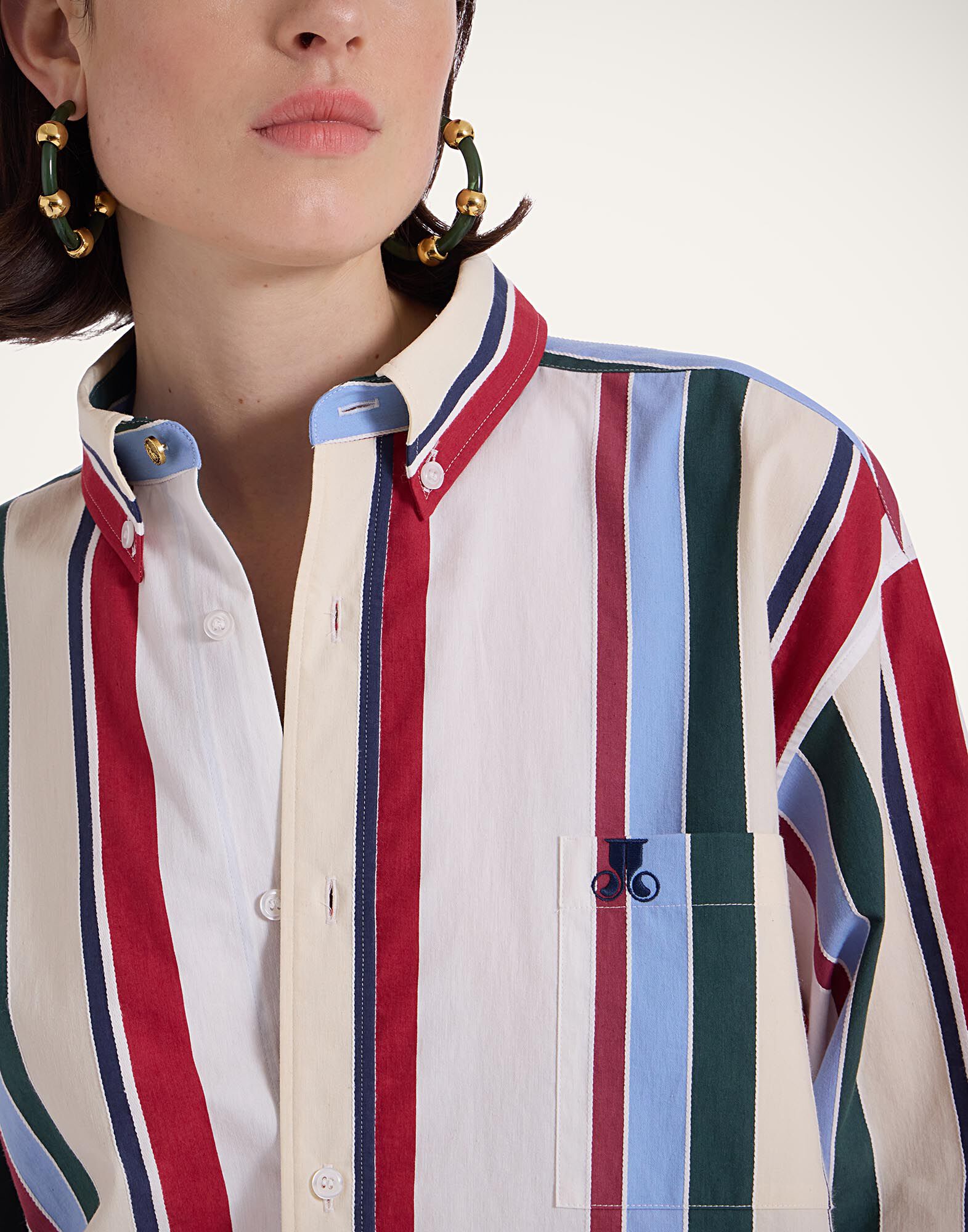 La DoubleJ Better Than Your Boyfriend's Shirt Stripes Multicolor SHI0133JCQ106STR05MU01