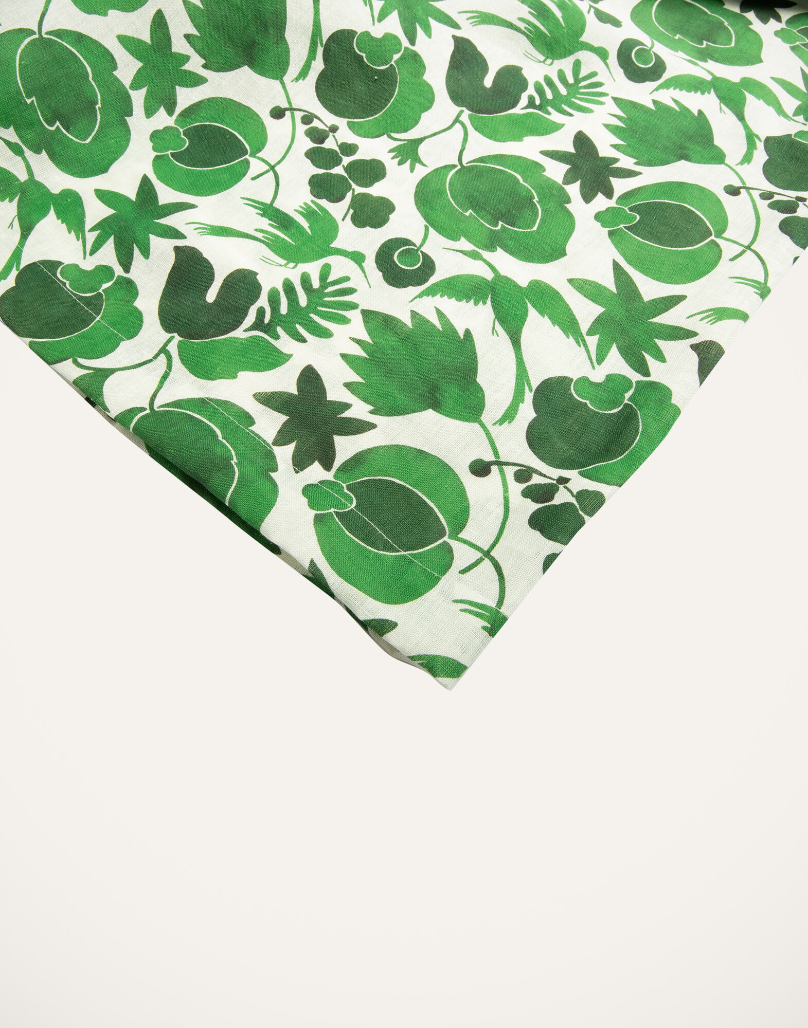 La DoubleJ Medium Tablecloth Wildbird Verde TBC0002LIN001CER0006