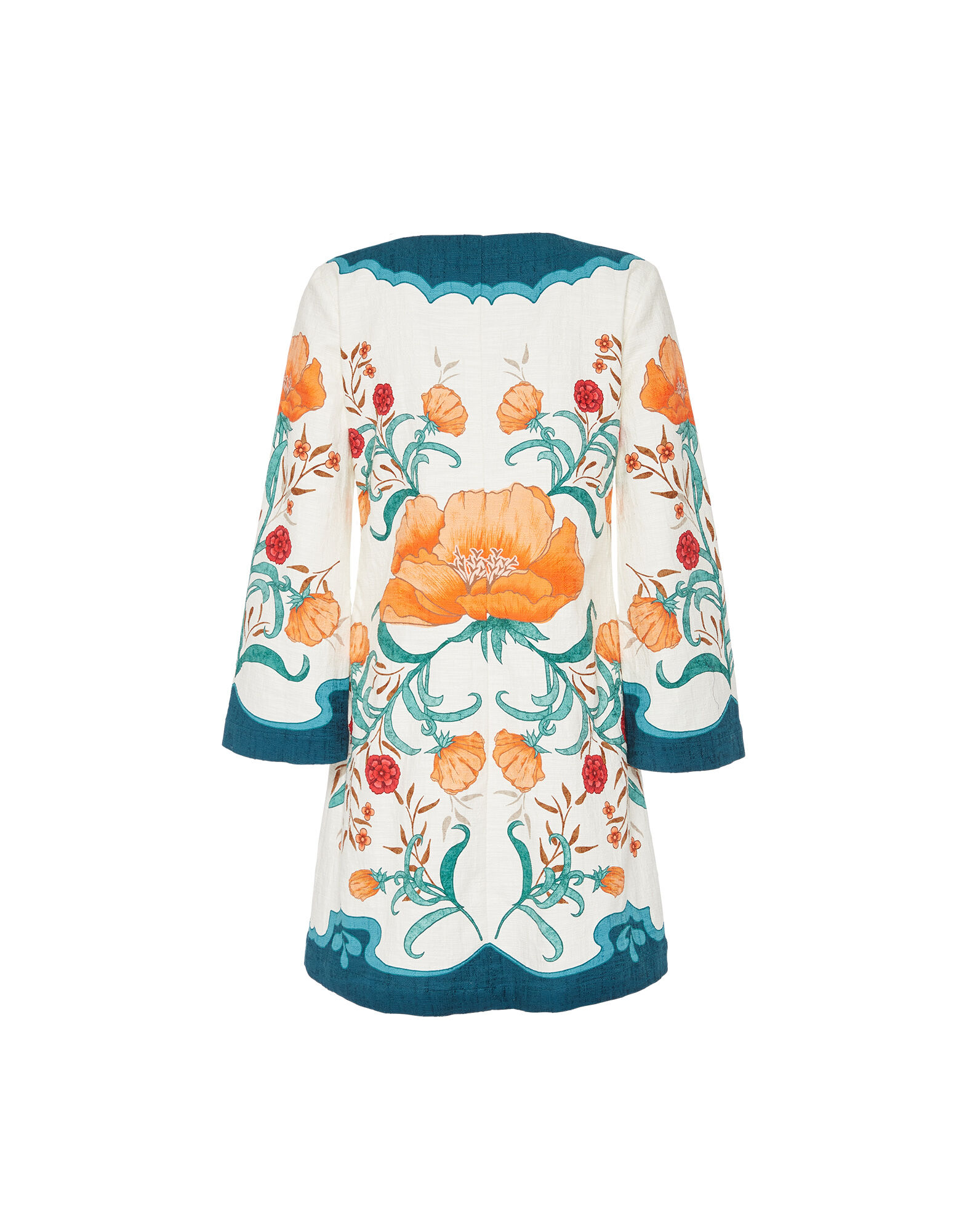 La DoubleJ The Tunic Mini Morpheus Plac&eacute;e Orange DRE0737COT005MOR01OR02