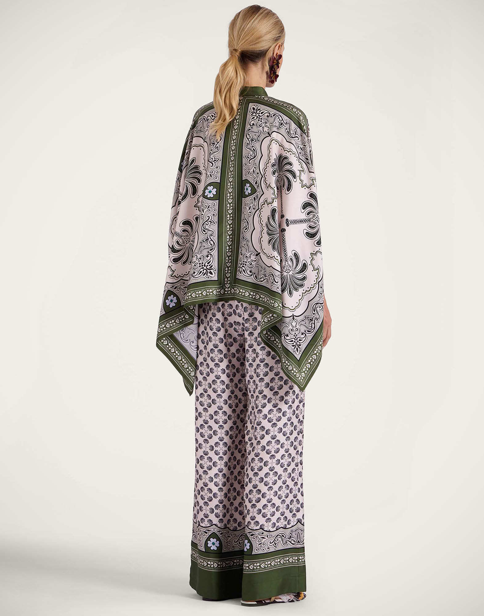 La DoubleJ Palazzo Pants Mirage Plac&eacute;e Green TRO0026SIL006AGE01GR02