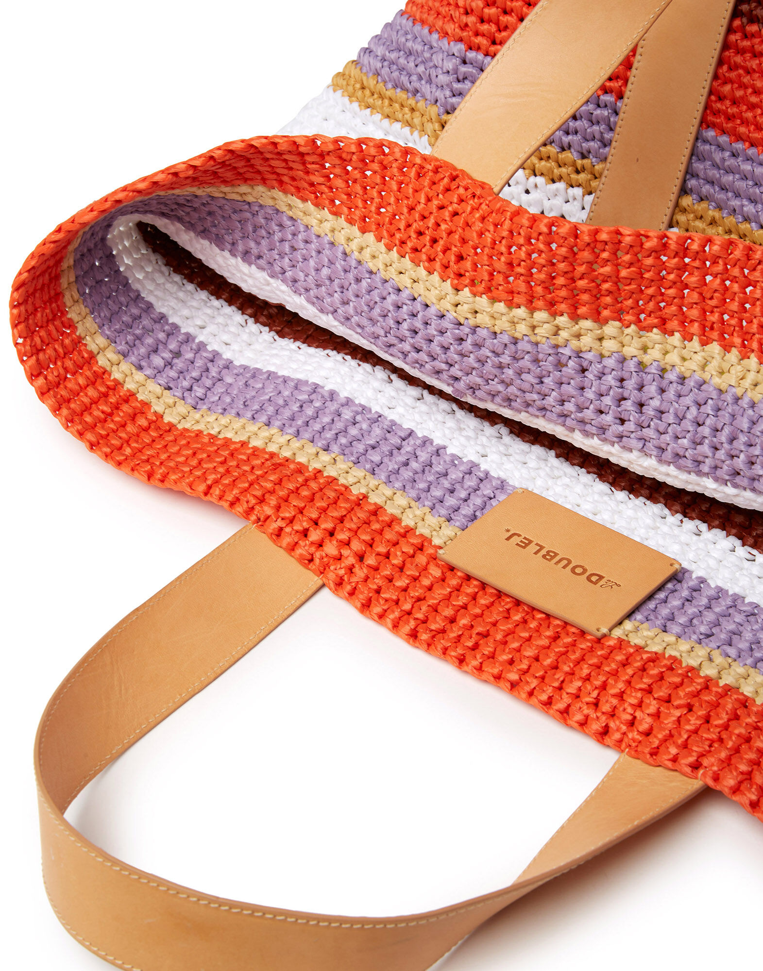 La DoubleJ Tote Raffia Bag Multicolor White BAG0042RAF003MUL0053