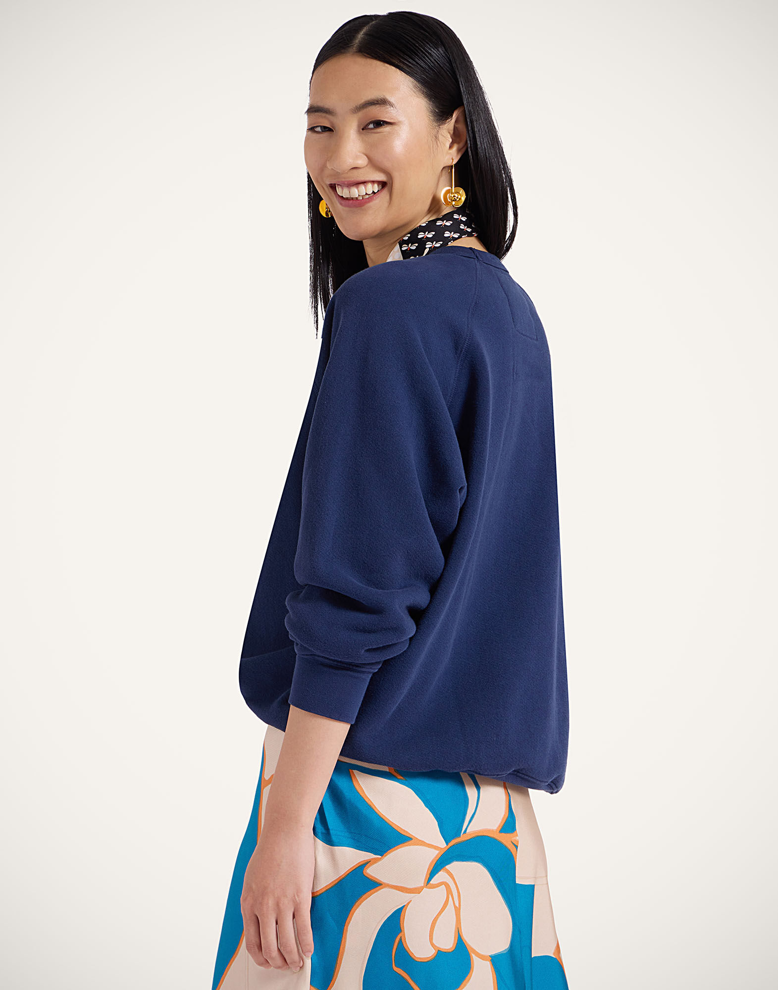 La DoubleJ The Biggie Concert Sweatshirt Bug Off Blue SWE0041JER060BUG01BU03