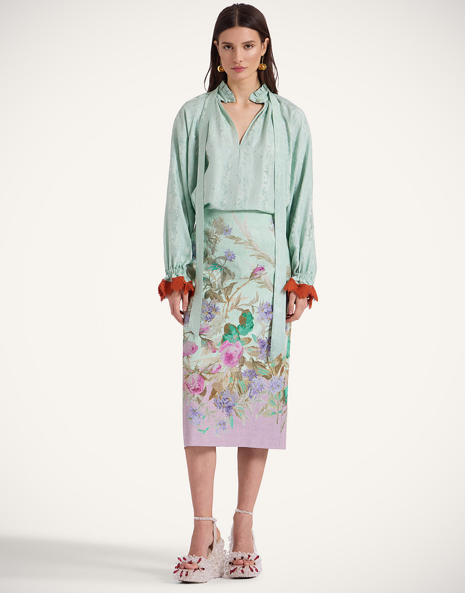 La DoubleJ Cerere Blouse Pekin Mint SHI0132JCQ107PEK01GR11