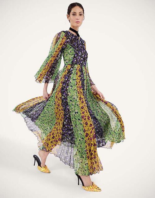 La DoubleJ The Angel Dress Honeysuckle Tricolor Plac&eacute;e Yellow DRE0805CHF004HNY04YE02