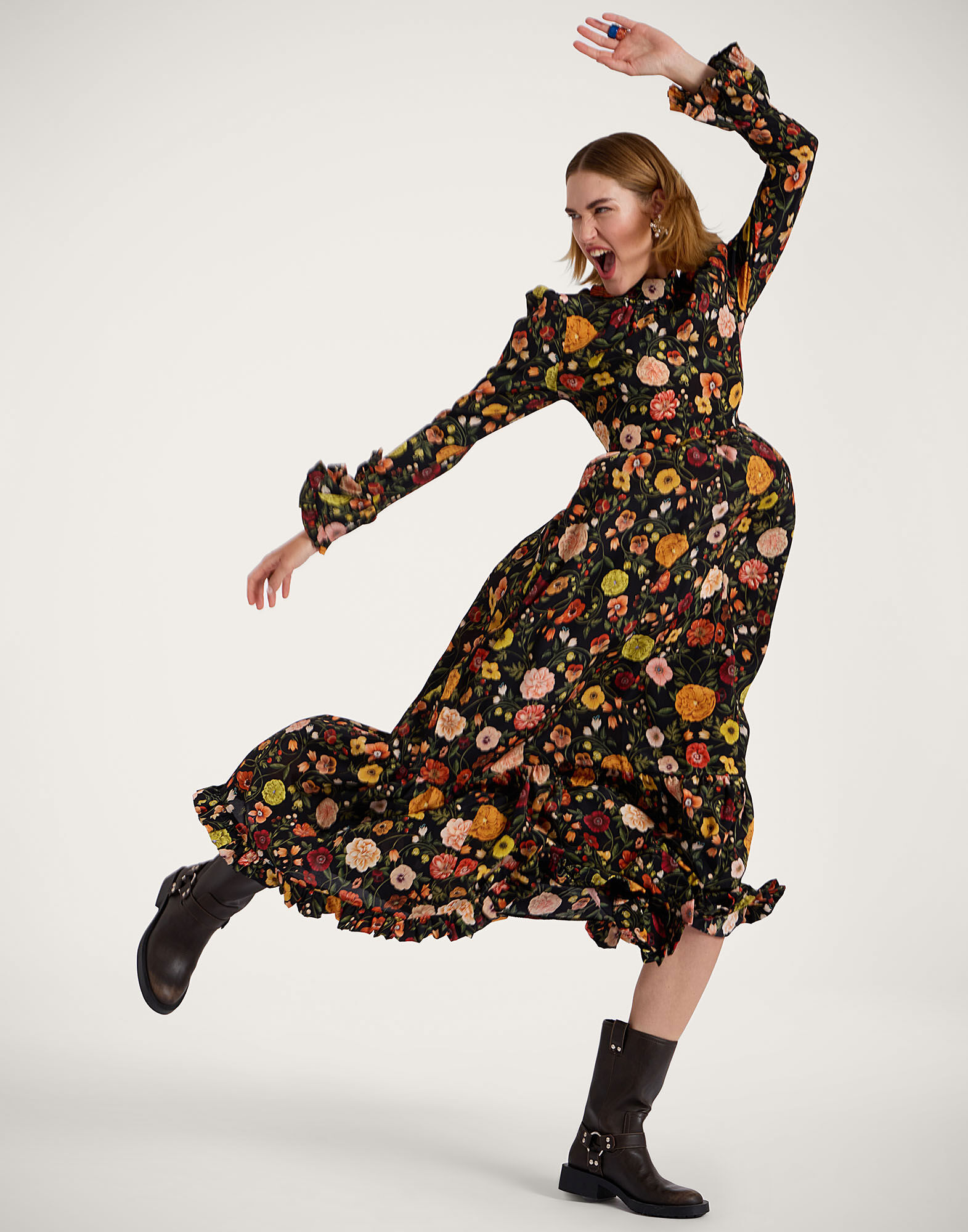 La DoubleJ Visconti Dress Botticelli Black DRE0041CRE001CEL01BL01