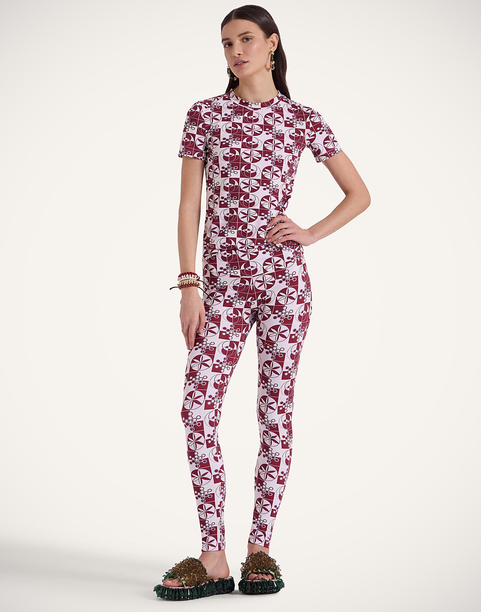 La DoubleJ Jazzercize T-Shirt Eclipse Bordeaux TSH0010JER049ECL01RE02