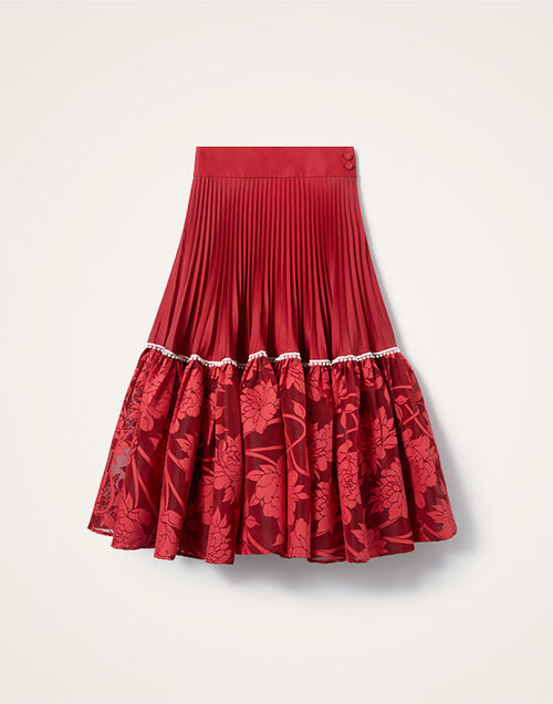 La DoubleJ Countess Skirt Solid Red SKI0188COT092SOLIDRE01