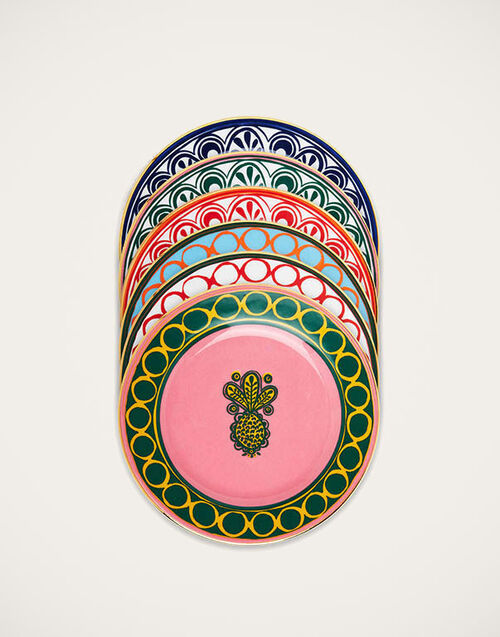 La DoubleJ Dessert Plates Set Of 6 Pineapple Mix DIS0030CER001PNP0005