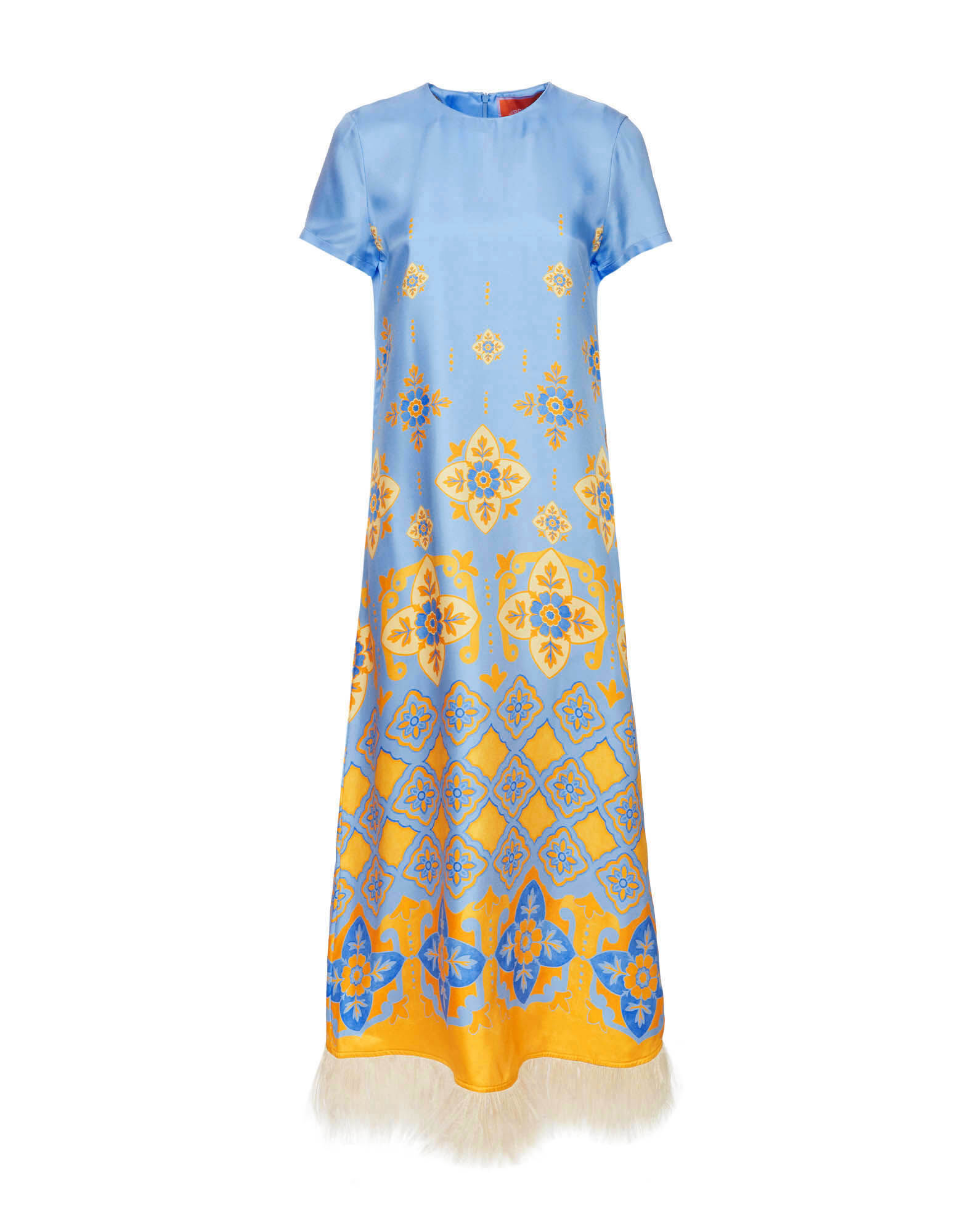 La DoubleJ Swing Dress Partenope Light Blue DRE0316SIL001PRT01BU01