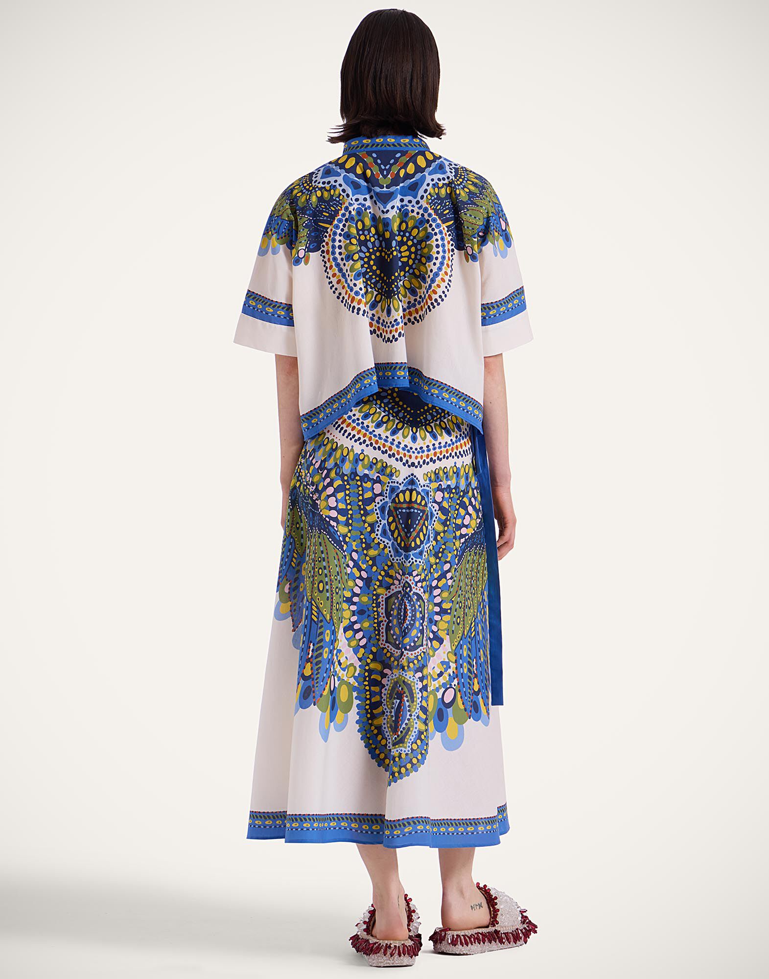 La DoubleJ Sarong Skirt Chakra Plac&eacute;e Multicolor SKI0122COT056CHA05MU01