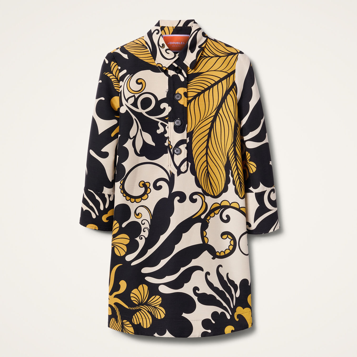 La Doublej Artemis Dress In Marea Black & White