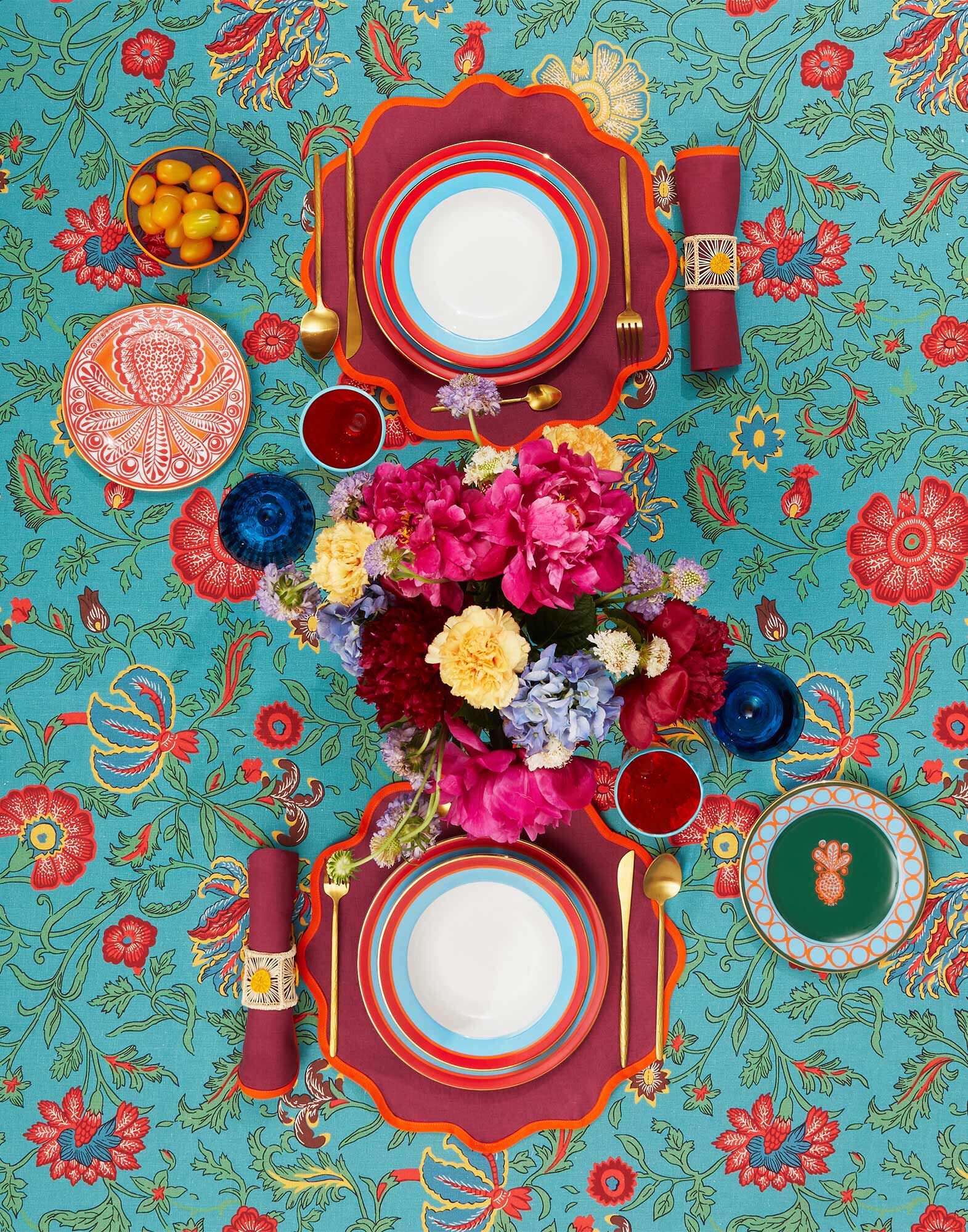 La DoubleJ Dinner Plates Set Of 2 Rainbow Azure DIN0002CER001RAI02BU01