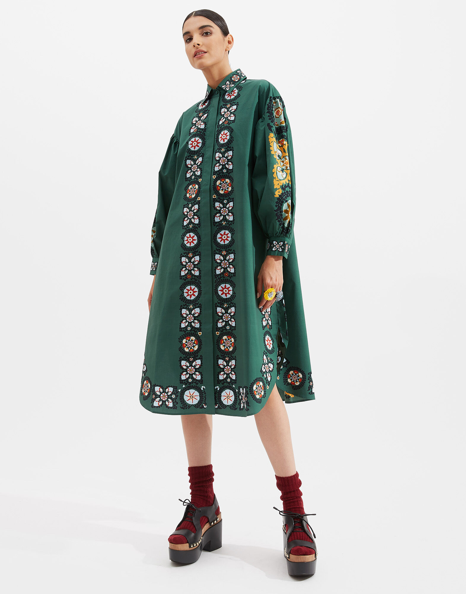 La DoubleJ Big Shirt Dress Suzany Plac&eacute;e DRE0280COT015SUZ0004