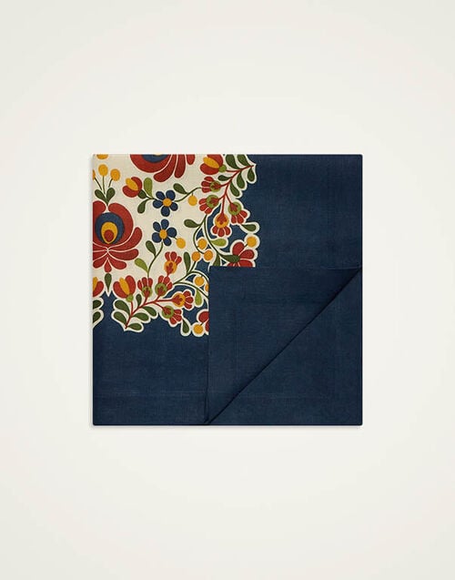 La DoubleJ Square Tablecloth Windflower Plac&eacute;e Bordeaux TBC0021LIN008WNF02RE02